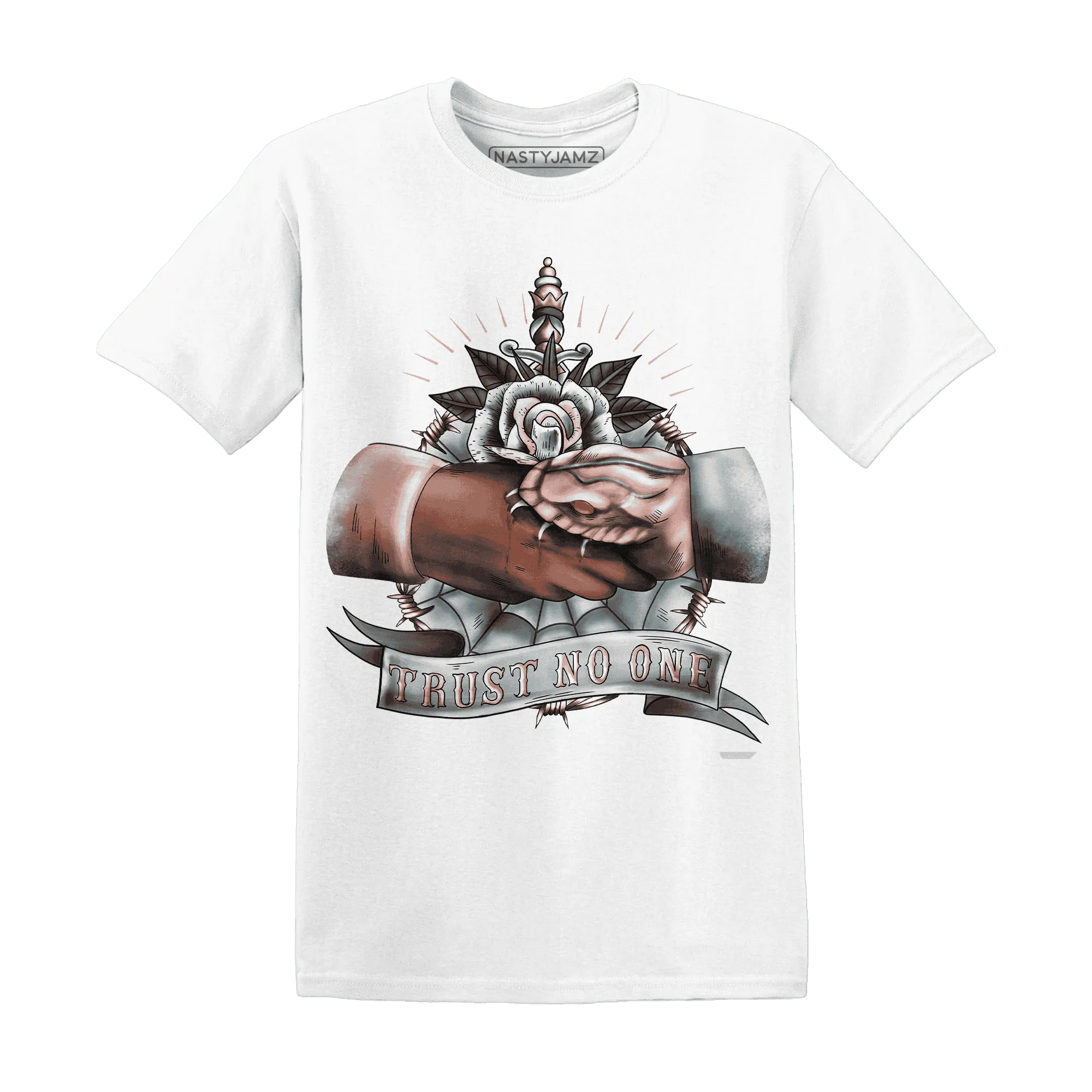 Dunk-Low-Glacier-Blue-Arctic-Orange-NastyJamz-T-Shirt-Match-Trust-No-One-Old-School
