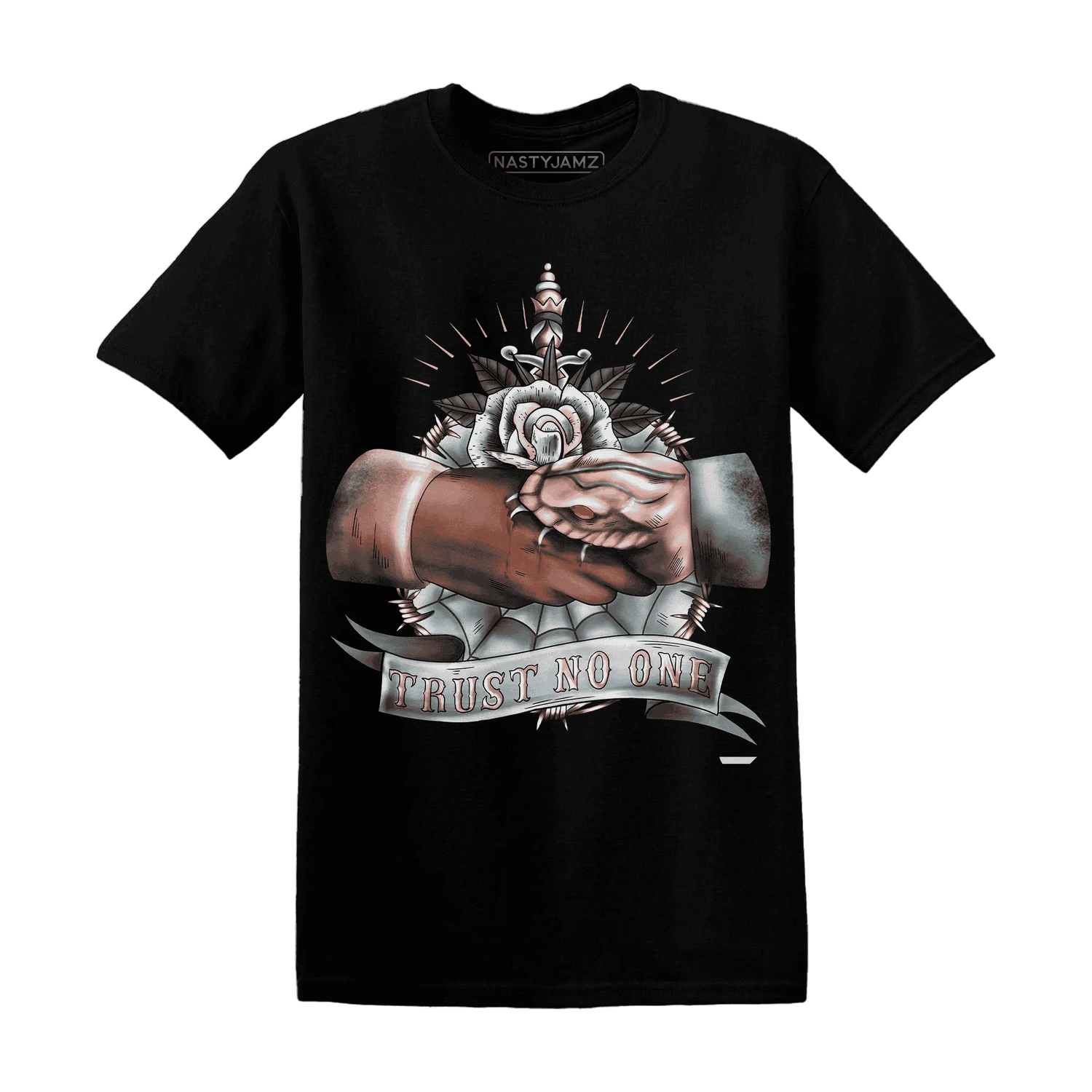 Dunk-Low-Glacier-Blue-Arctic-Orange-NastyJamz-T-Shirt-Match-Trust-No-One-Old-School