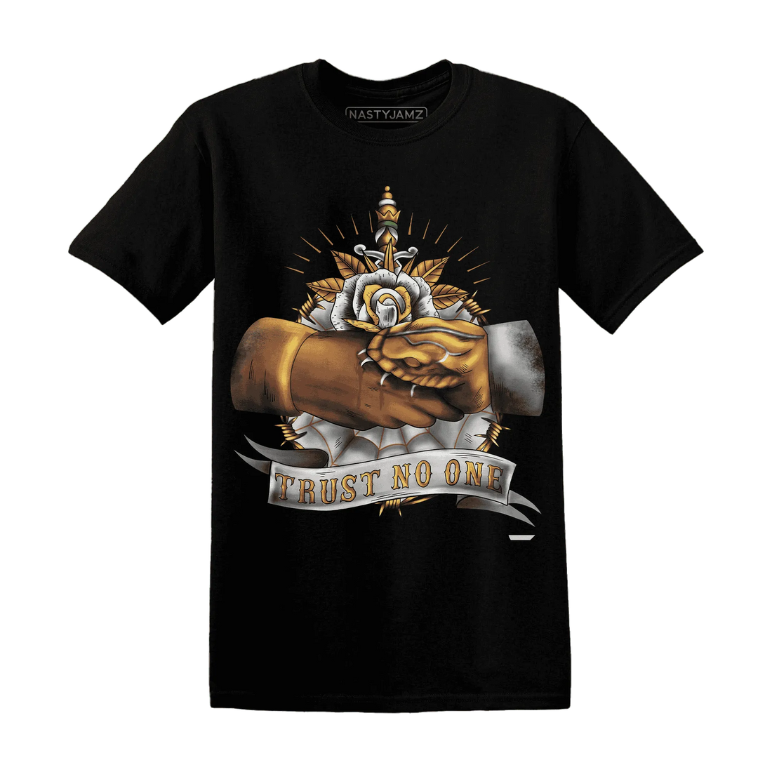 Dunk-Low-Retro-Wheat-Orange-NastyJamz-T-Shirt-Match-Trust-No-One-Old-School