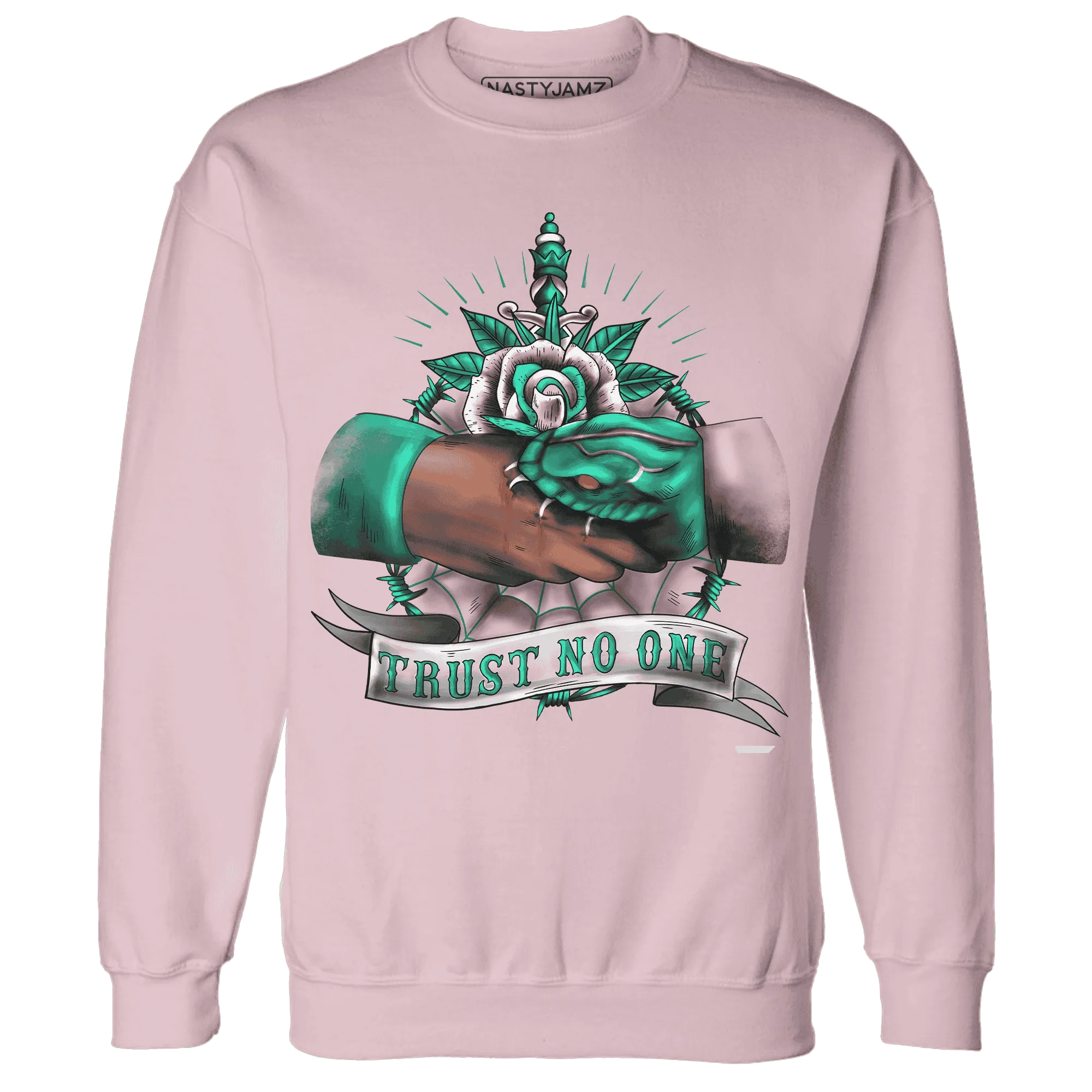NastyJamz-Dunk-Pink-Malachite-Medium-Soft-Low-Sail-Sweatshirt-Match-Trust-No-One-Old-School