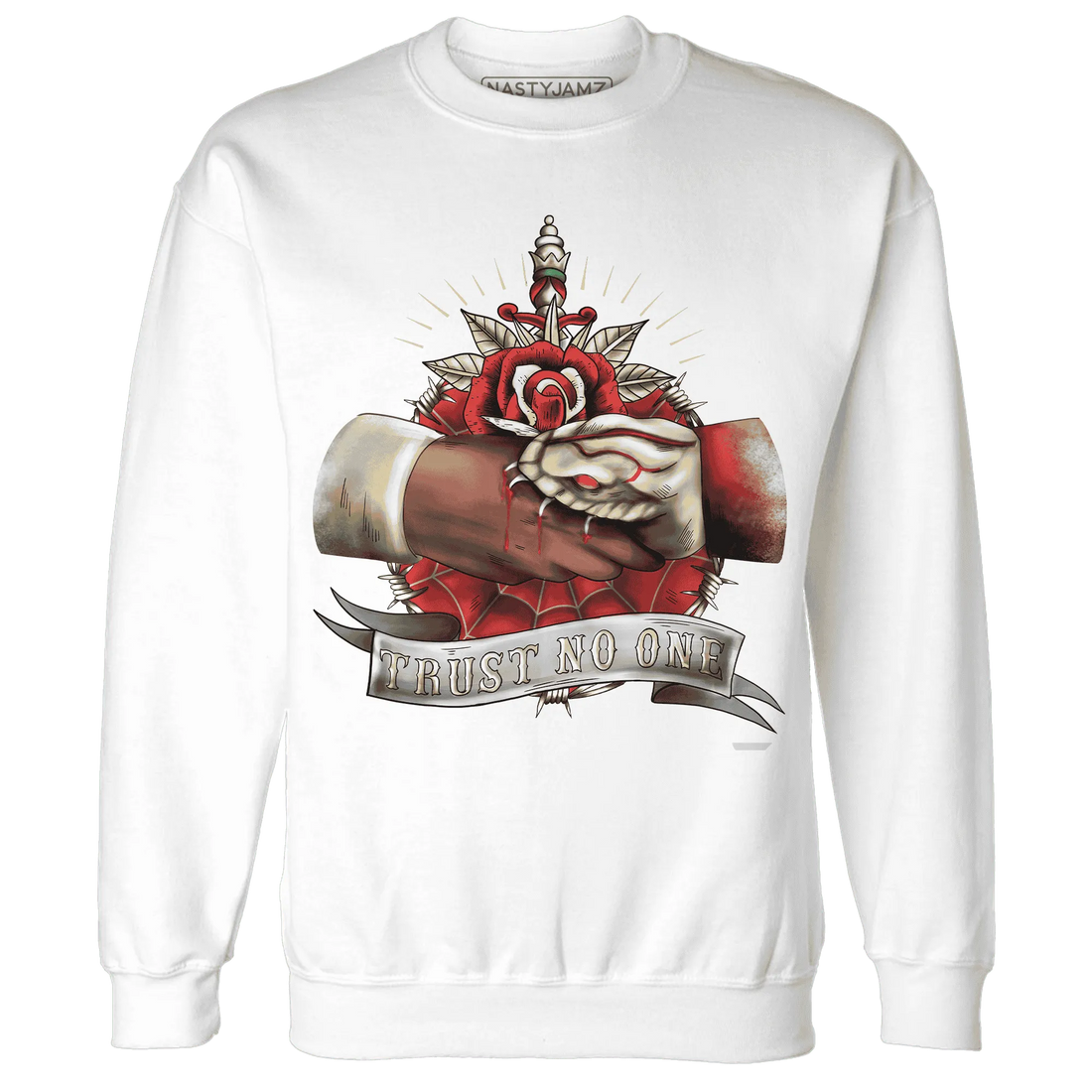 Dunk-Strawberry-Waffle-NastyJamz-Sweatshirt-Match-Trust-No-One-Old-School