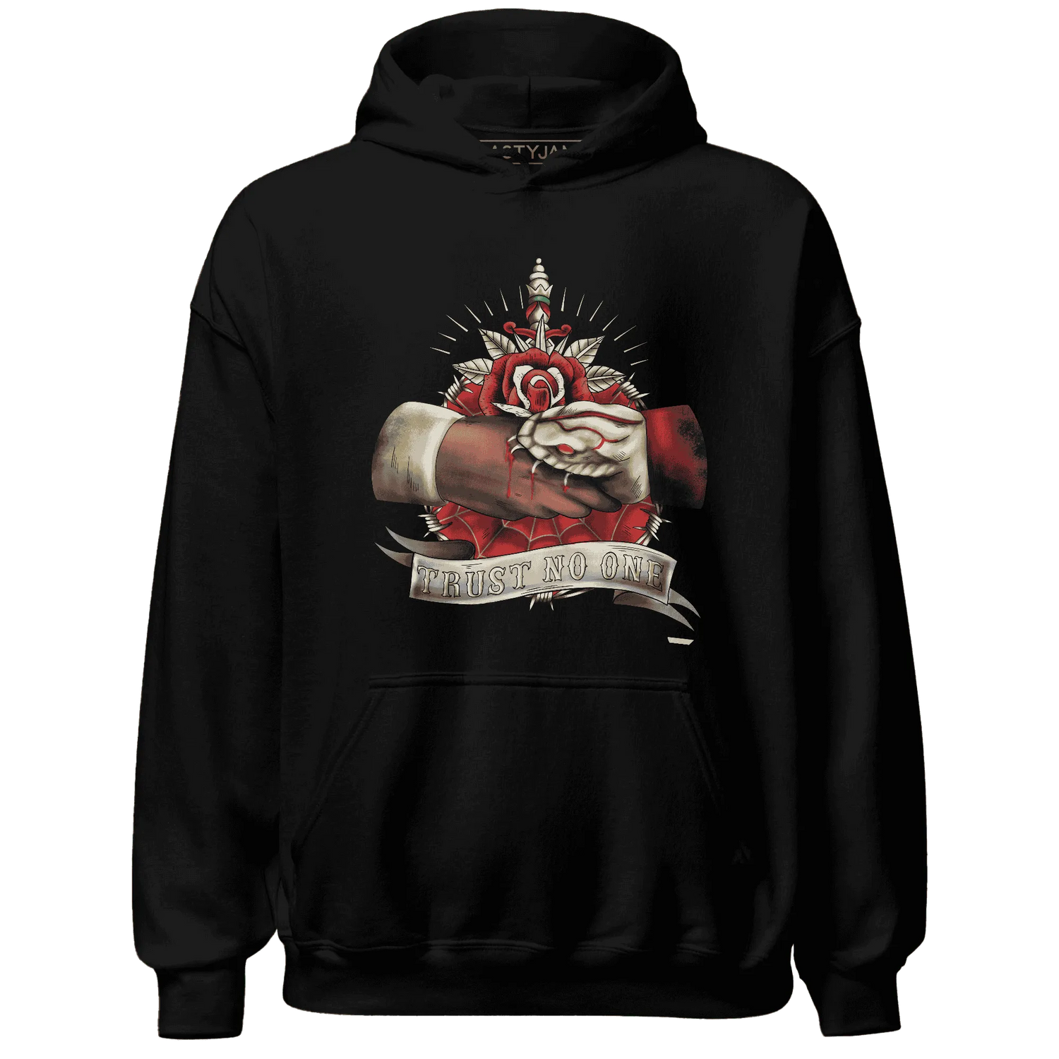 Dunk-Strawberry-Waffle-NastyJamz-Hoodie-Match-Trust-No-One-Old-School