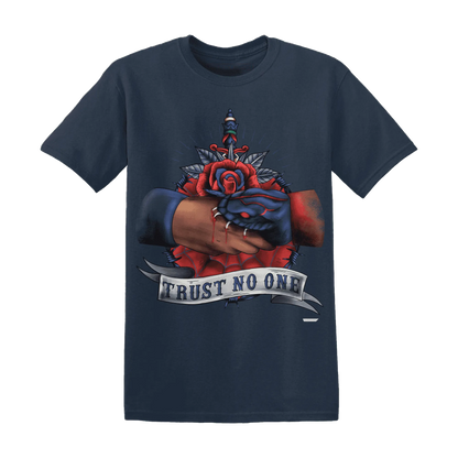 VaporMax-Air-Plus-Midnight-Navy-Gold-Black-NastyJamz-T-Shirt-Match-Trust-No-One-Old-School