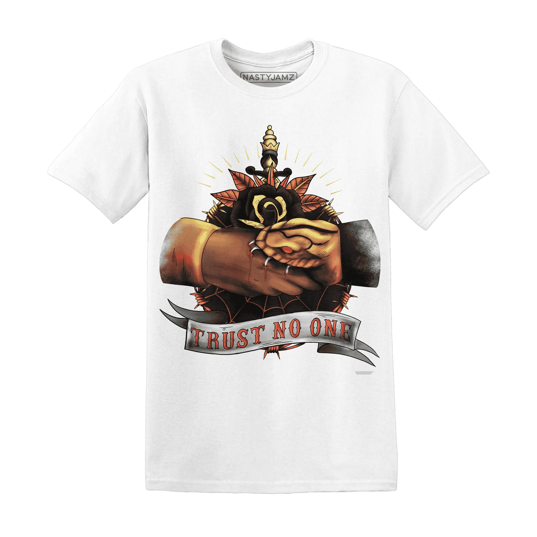 NastyJamz-VaporMax-Crimson-Total-Orange-Plus-T-Shirt-Match-Trust-No-One-Old-School