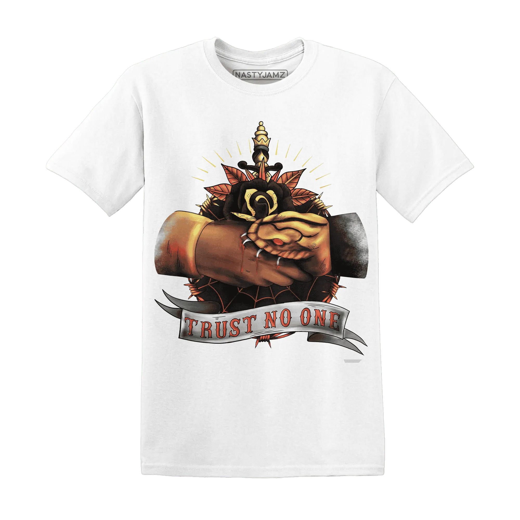 NastyJamz-VaporMax-Crimson-Total-Orange-Plus-T-Shirt-Match-Trust-No-One-Old-School