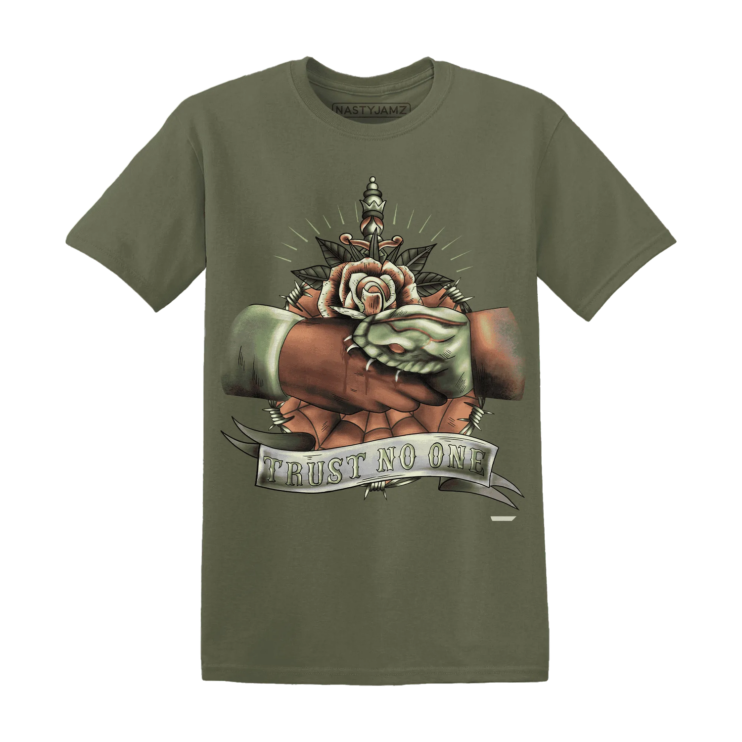 NastyJamz-VaporMax-Plus-Alligator-T-Shirt-Match-Trust-No-One-Old-School