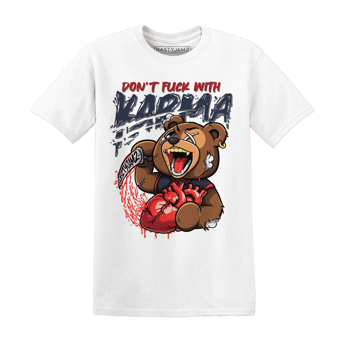White-Navy-6s-T-Shirt-Match-Turn-The-Tables-BER
