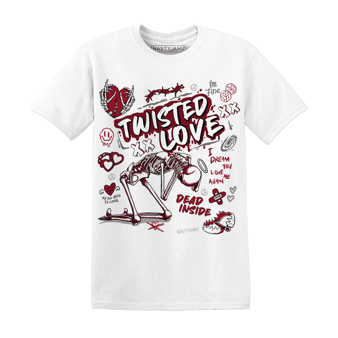NastyJamz-Retro-Red-Taxi-12s-T-Shirt-Match-Twisted-Love