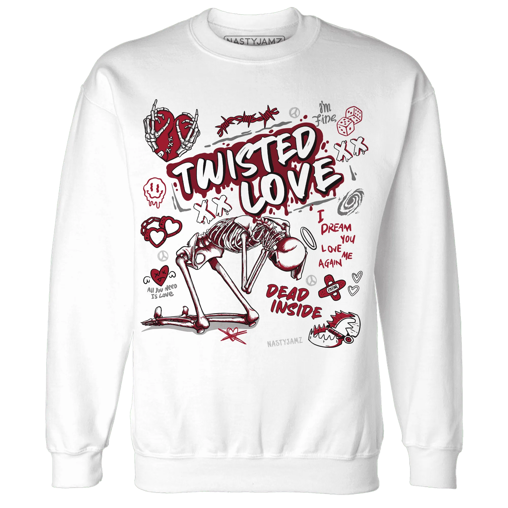 NastyJamz-Retro-Red-Taxi-12s-Sweatshirt-Match-Twisted-Love