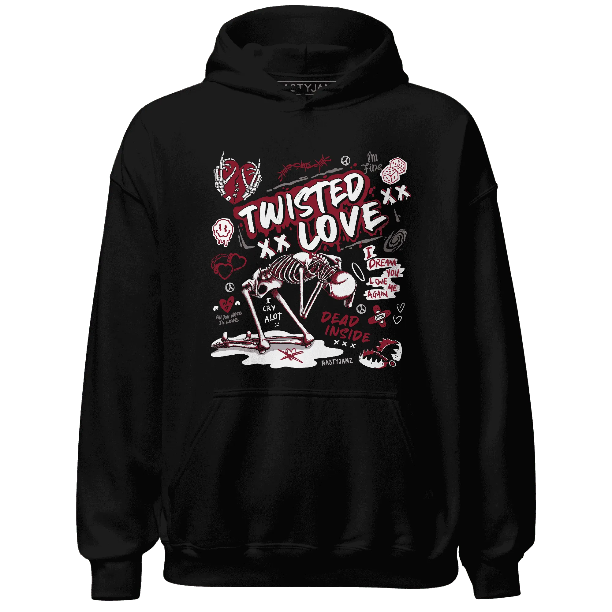 NastyJamz-Retro-Red-Taxi-12s-Hoodie-Match-Twisted-Love