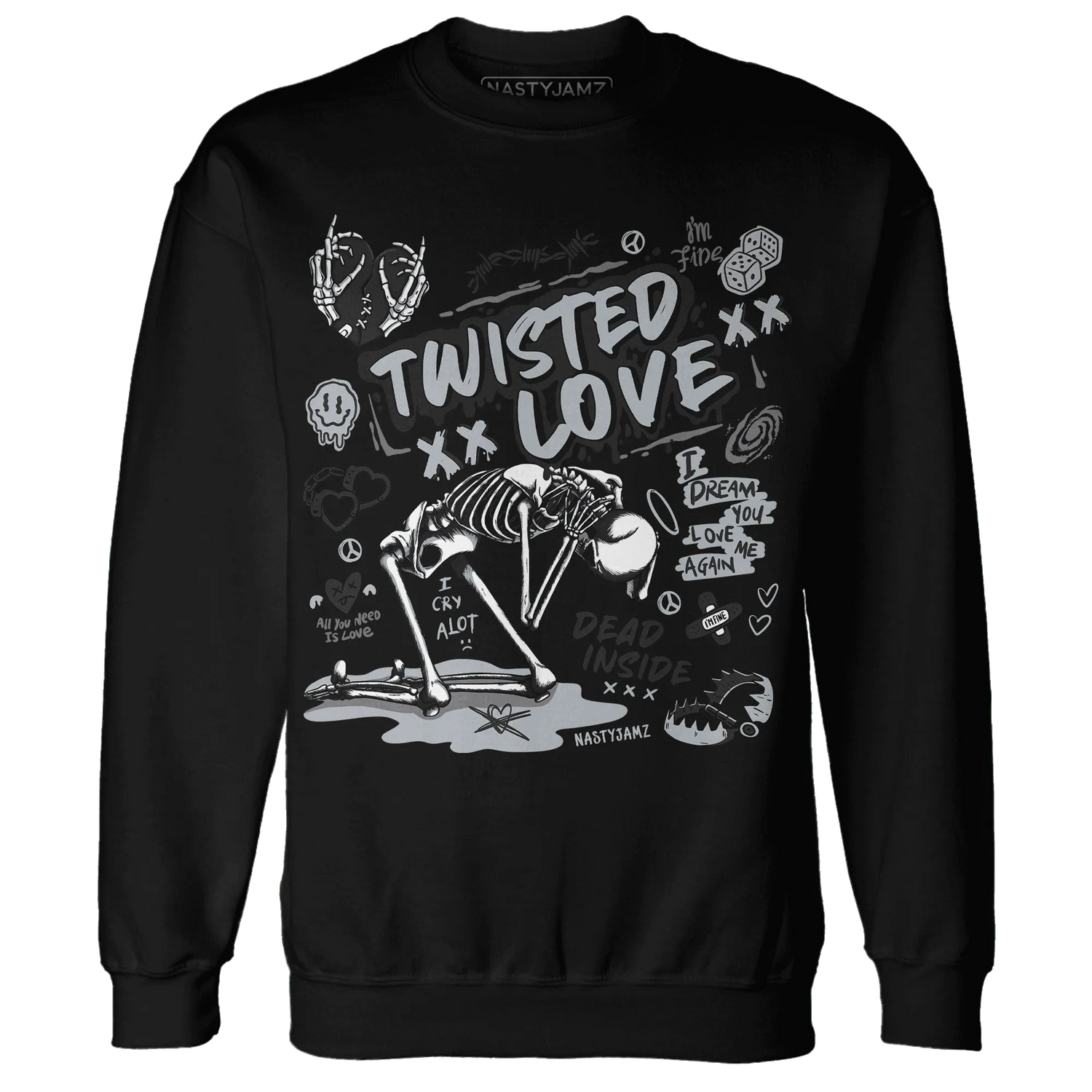 NastyJamz-Wolf-Grey-12s-Sweatshirt-Match-Twisted-Love