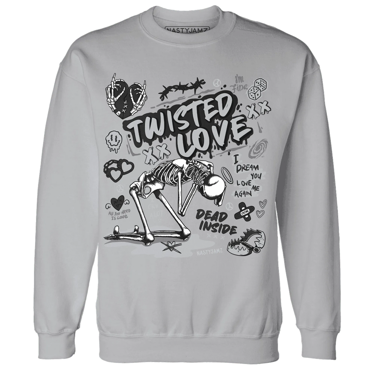 NastyJamz-Wolf-Grey-12s-Sweatshirt-Match-Twisted-Love