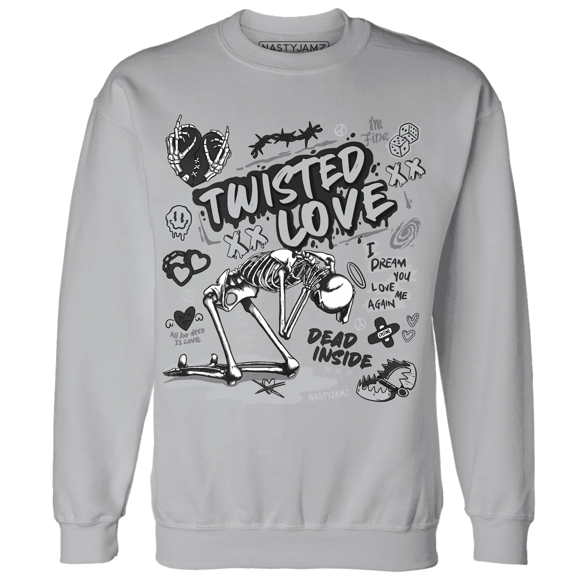 NastyJamz-Wolf-Grey-12s-Sweatshirt-Match-Twisted-Love