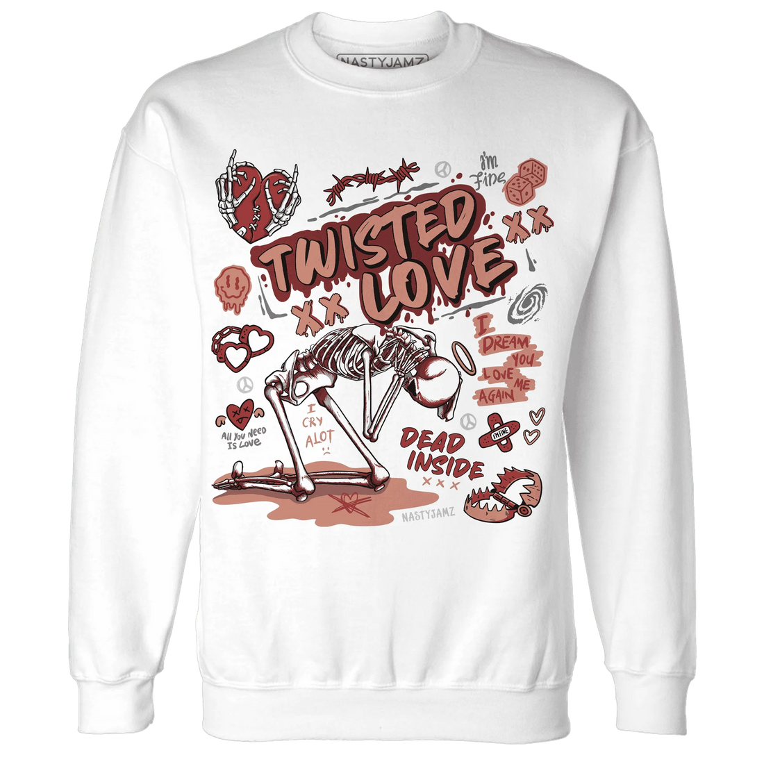 NastyJamz-Dune-Red-13s-Sweatshirt-Match-Twisted-Love