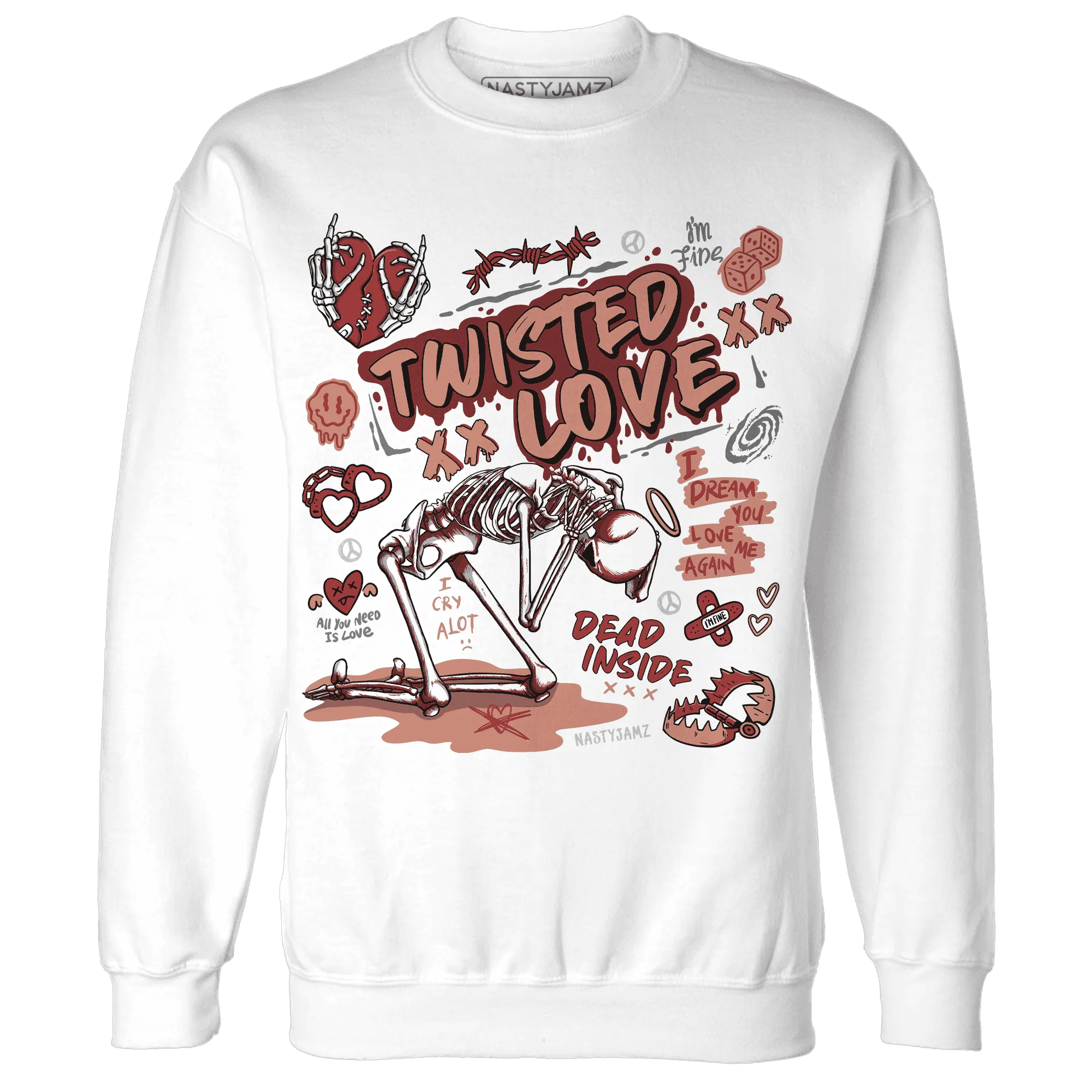 NastyJamz-Dune-Red-13s-Sweatshirt-Match-Twisted-Love