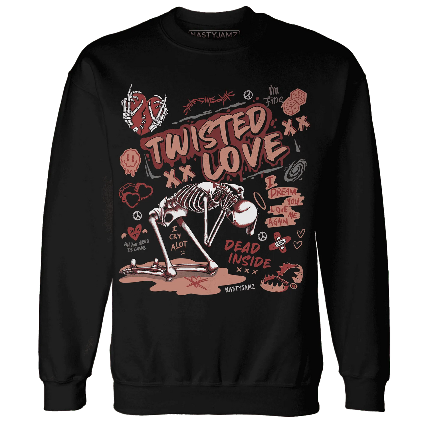 NastyJamz-Dune-Red-13s-Sweatshirt-Match-Twisted-Love