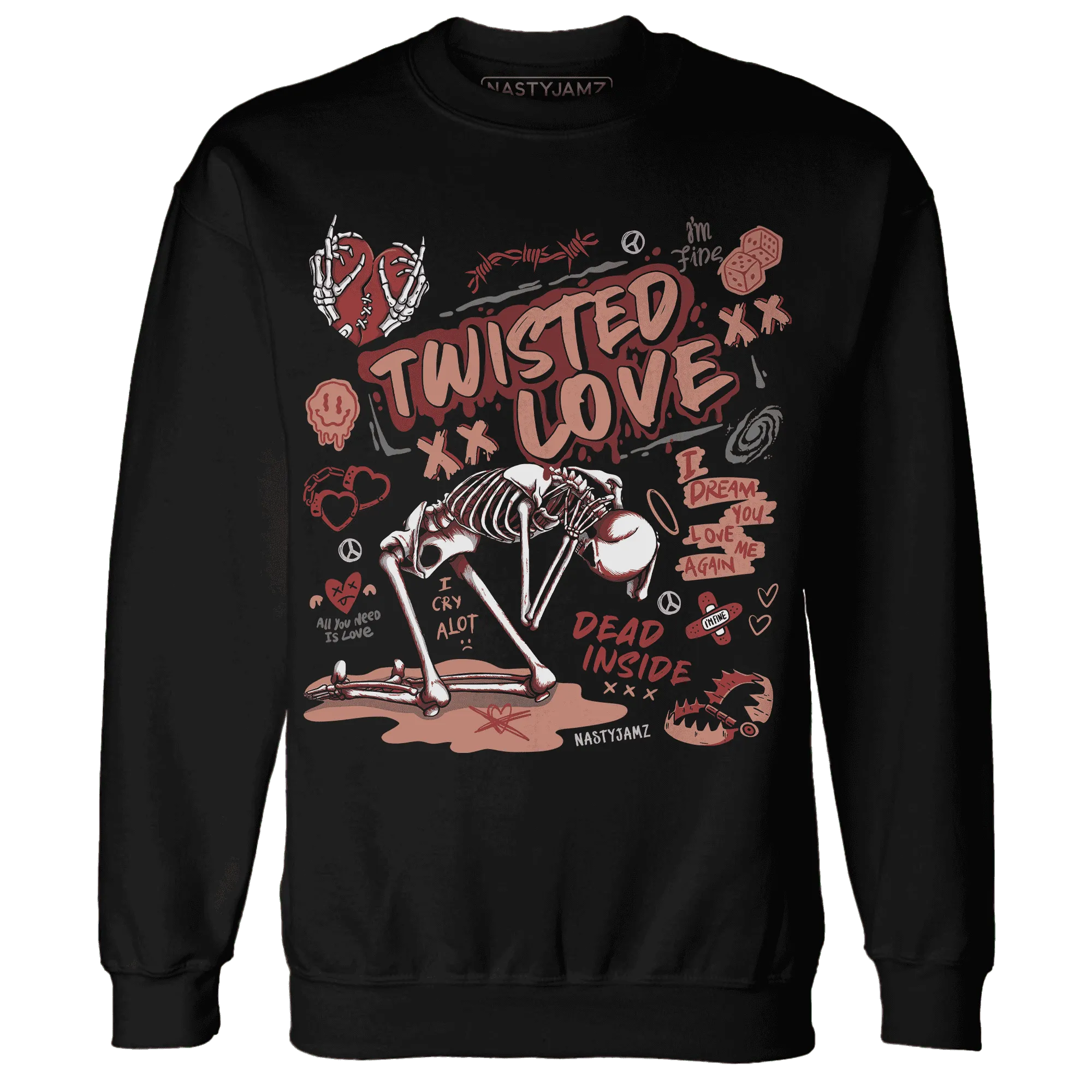 NastyJamz-Dune-Red-13s-Sweatshirt-Match-Twisted-Love