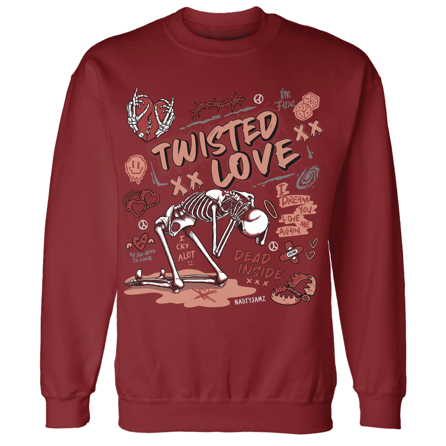 NastyJamz-Dune-Red-13s-Sweatshirt-Match-Twisted-Love