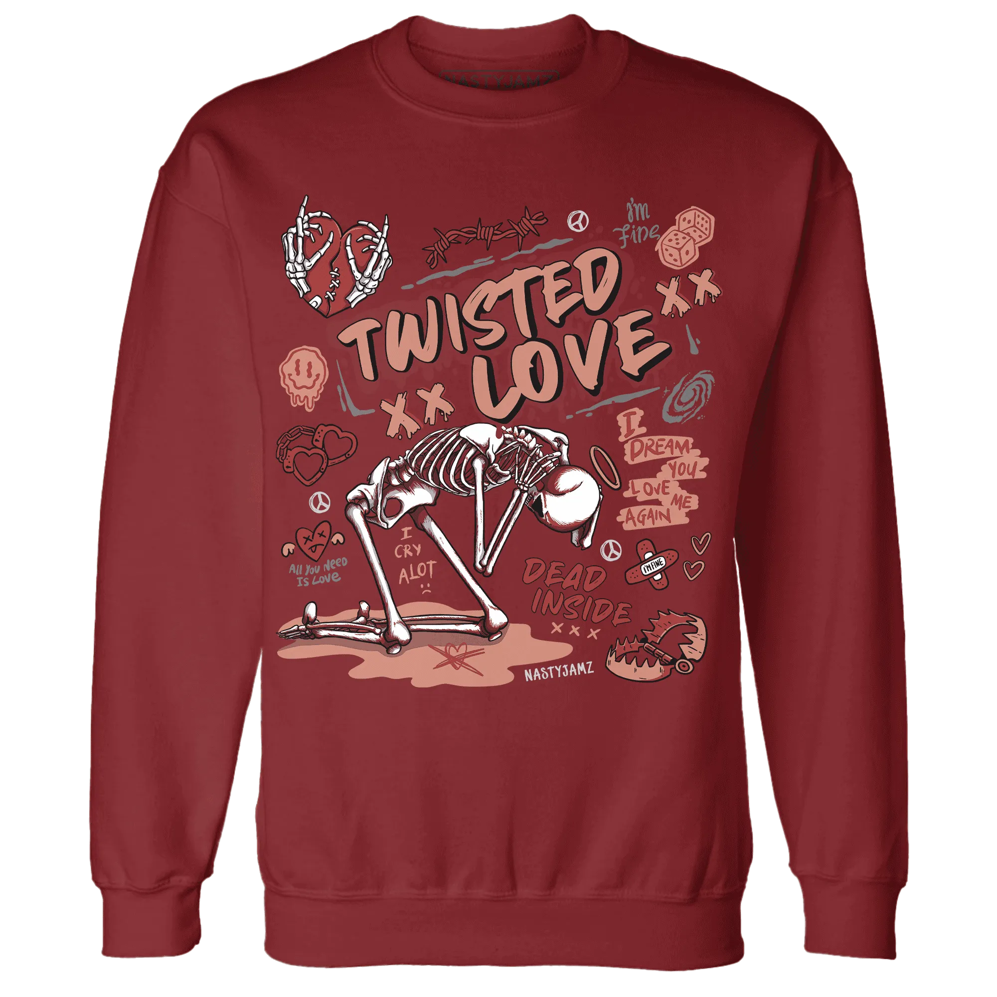 NastyJamz-Dune-Red-13s-Sweatshirt-Match-Twisted-Love