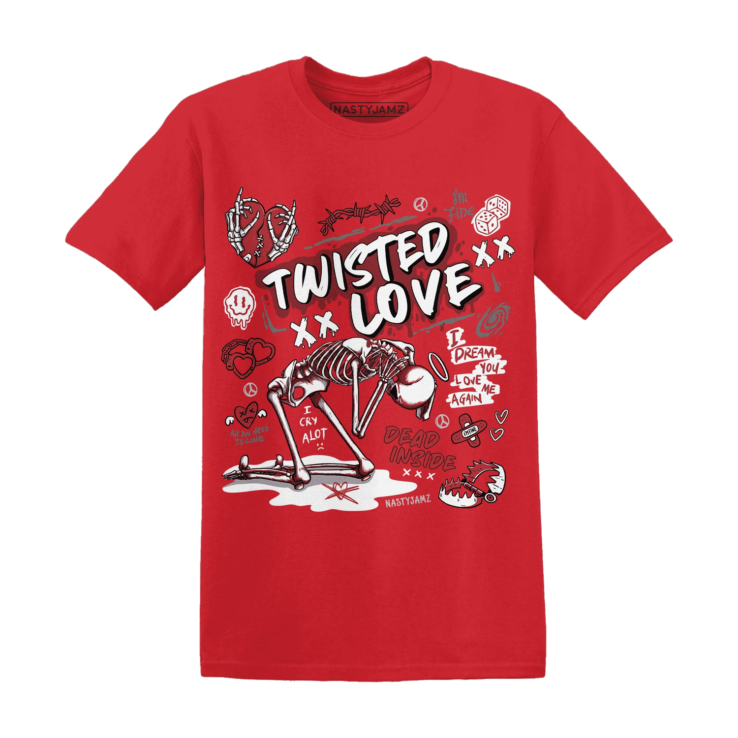 Black-Toe-Reimagined-Red-White-1s-T-Shirt-Match-Twisted-Love