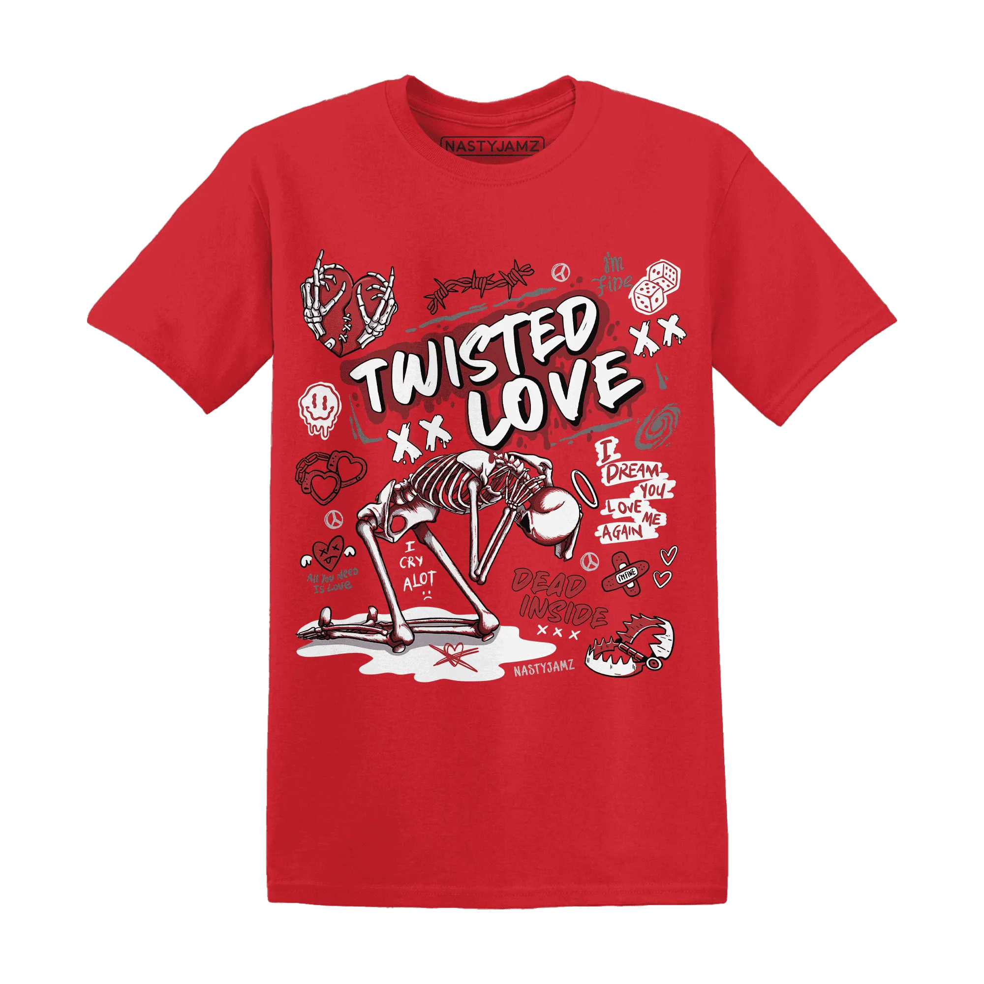 Black-Toe-Reimagined-Red-White-1s-T-Shirt-Match-Twisted-Love