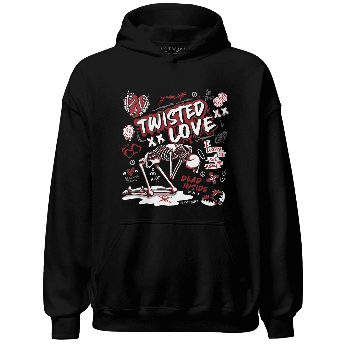 Black-Toe-Reimagined-Red-White-1s-Hoodie-Match-Twisted-Love