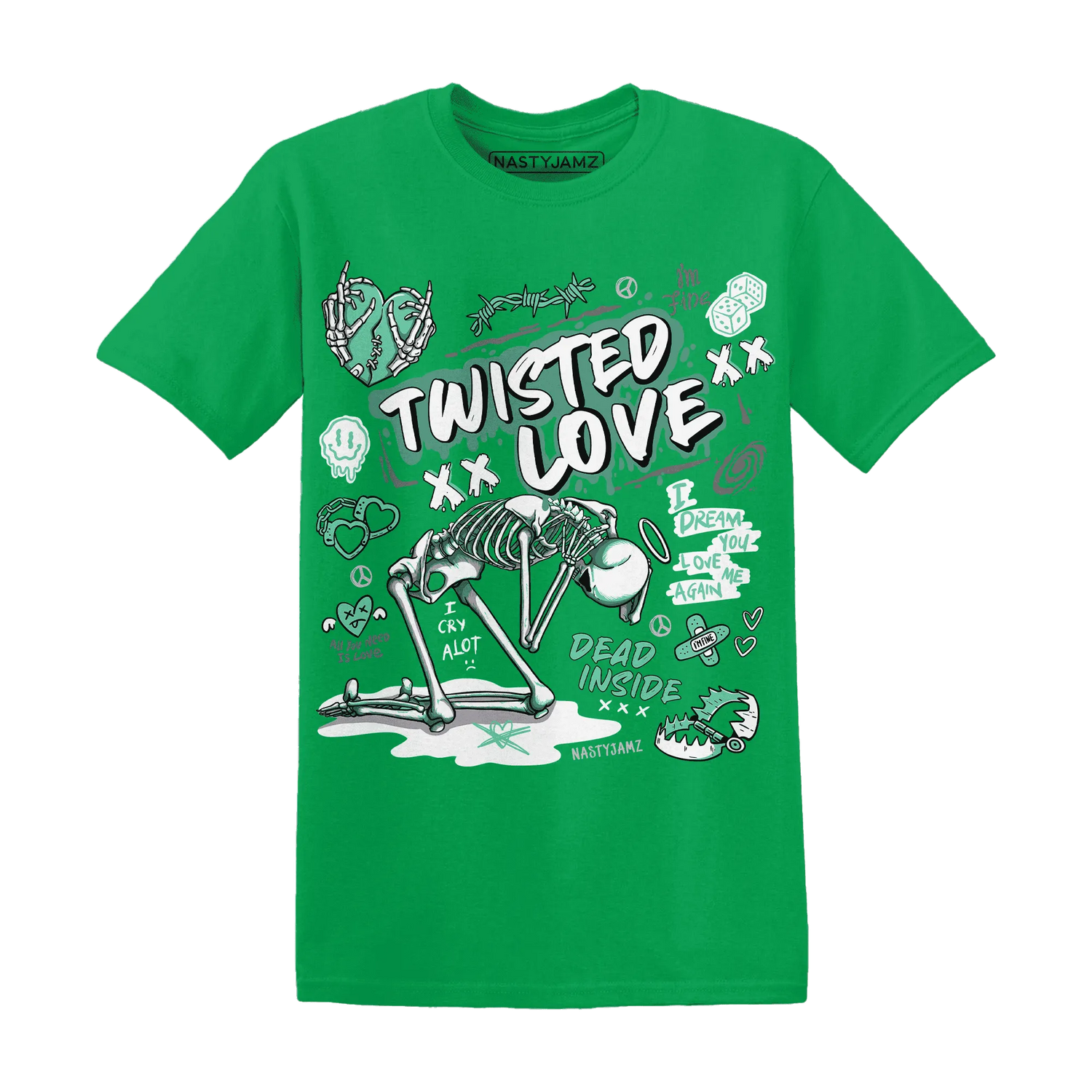 NastyJamz-High-OG-Green-Glow-1s-T-Shirt-Match-Twisted-Love