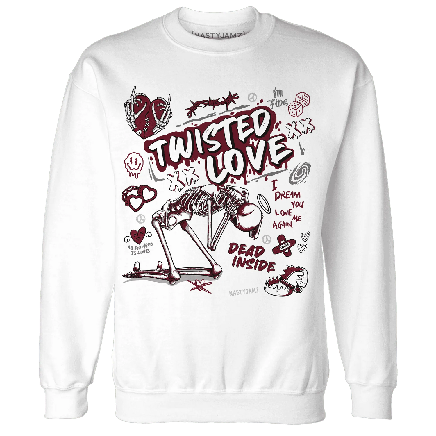 High-White-Team-Red-1s-NastyJamz-Sweatshirt-Match-Twisted-Love