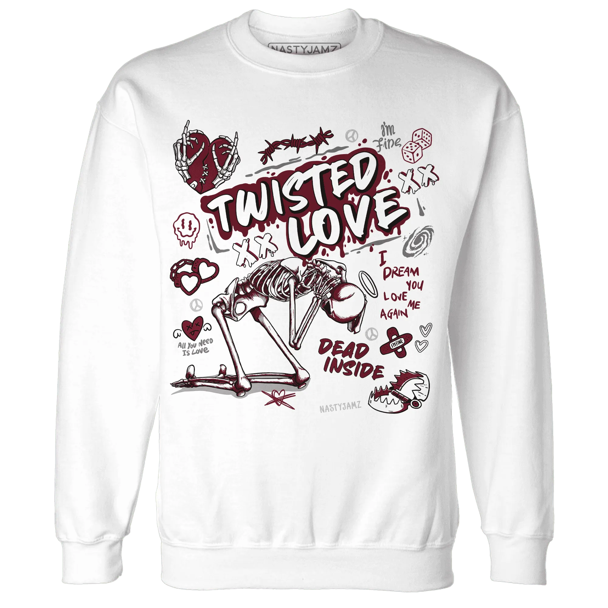 High-White-Team-Red-1s-NastyJamz-Sweatshirt-Match-Twisted-Love