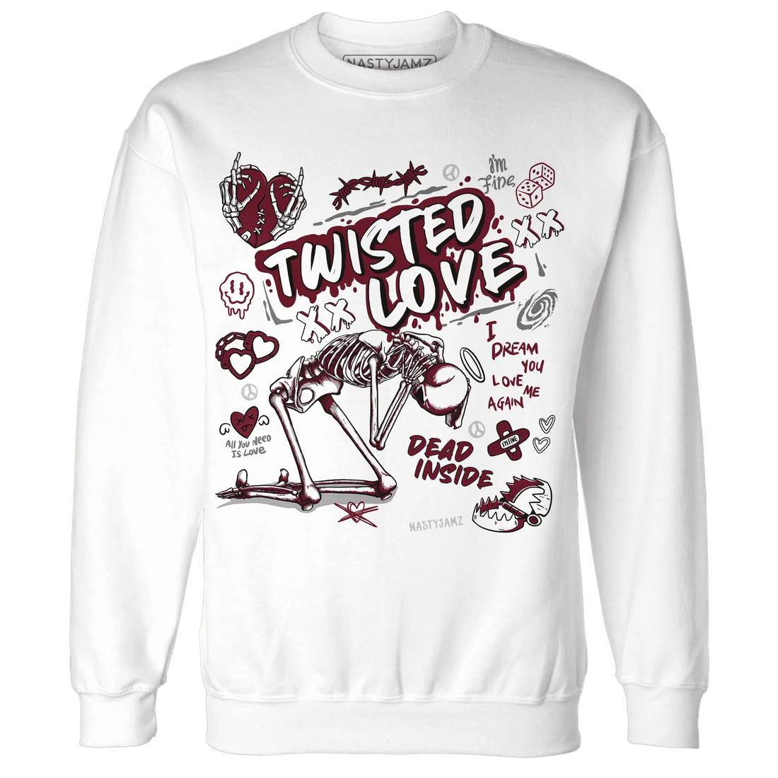 NastyJamz-High-White-Team-Red-1s-Sweatshirt-Match-Twisted-Love