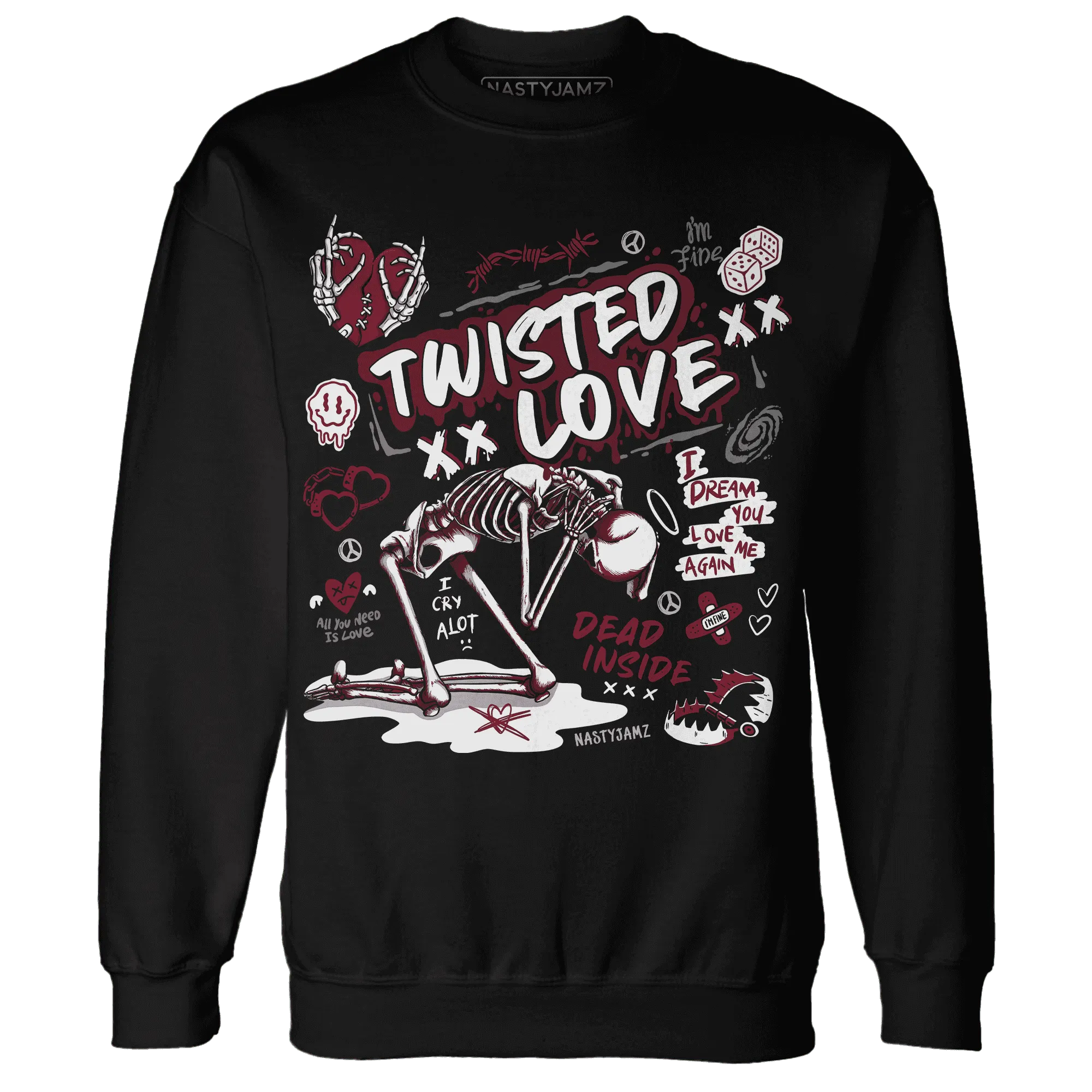 NastyJamz-High-White-Team-Red-1s-Sweatshirt-Match-Twisted-Love
