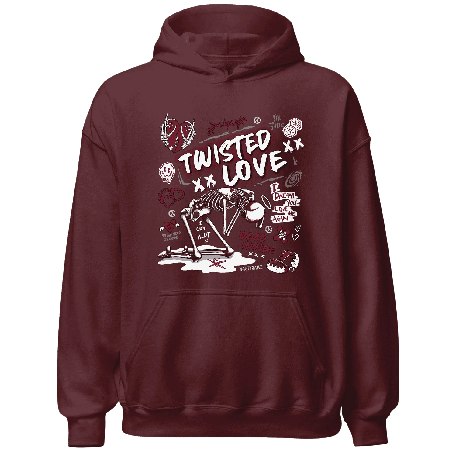 High-White-Team-Red-1s-NastyJamz-Hoodie-Match-Twisted-Love