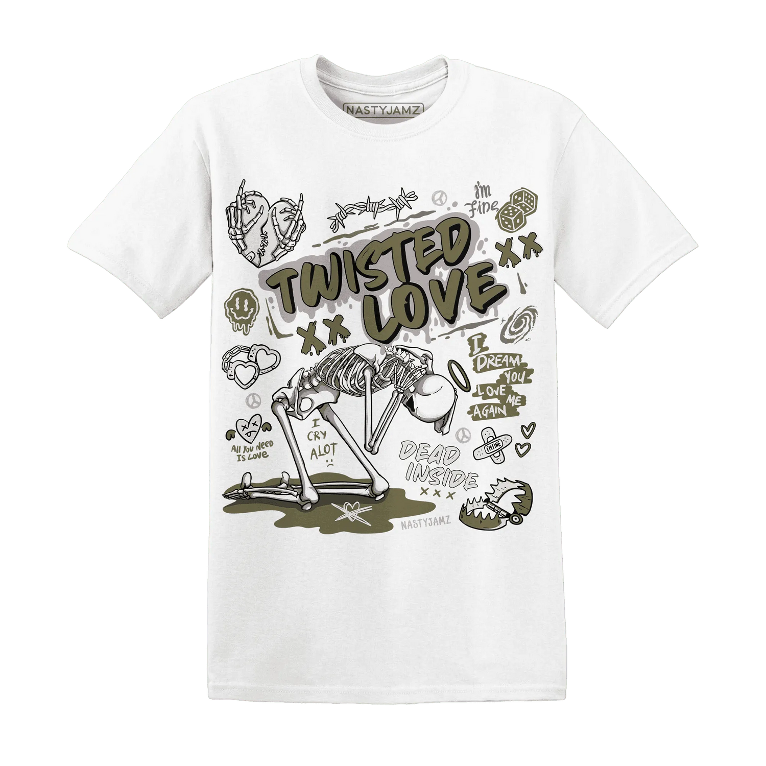 NastyJamz-Medium-Olive-1s-T-Shirt-Match-Twisted-Love