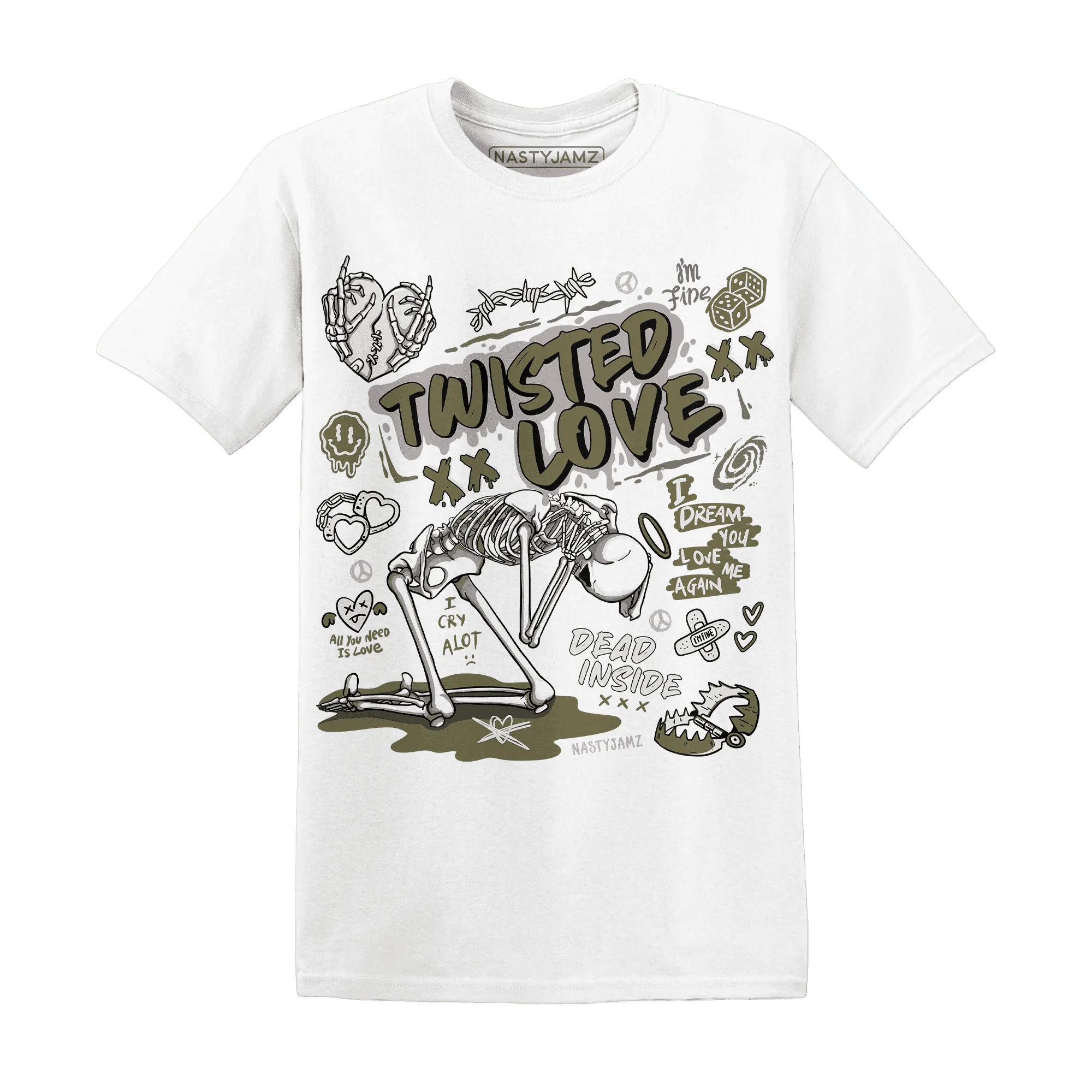 NastyJamz-Medium-Olive-1s-T-Shirt-Match-Twisted-Love