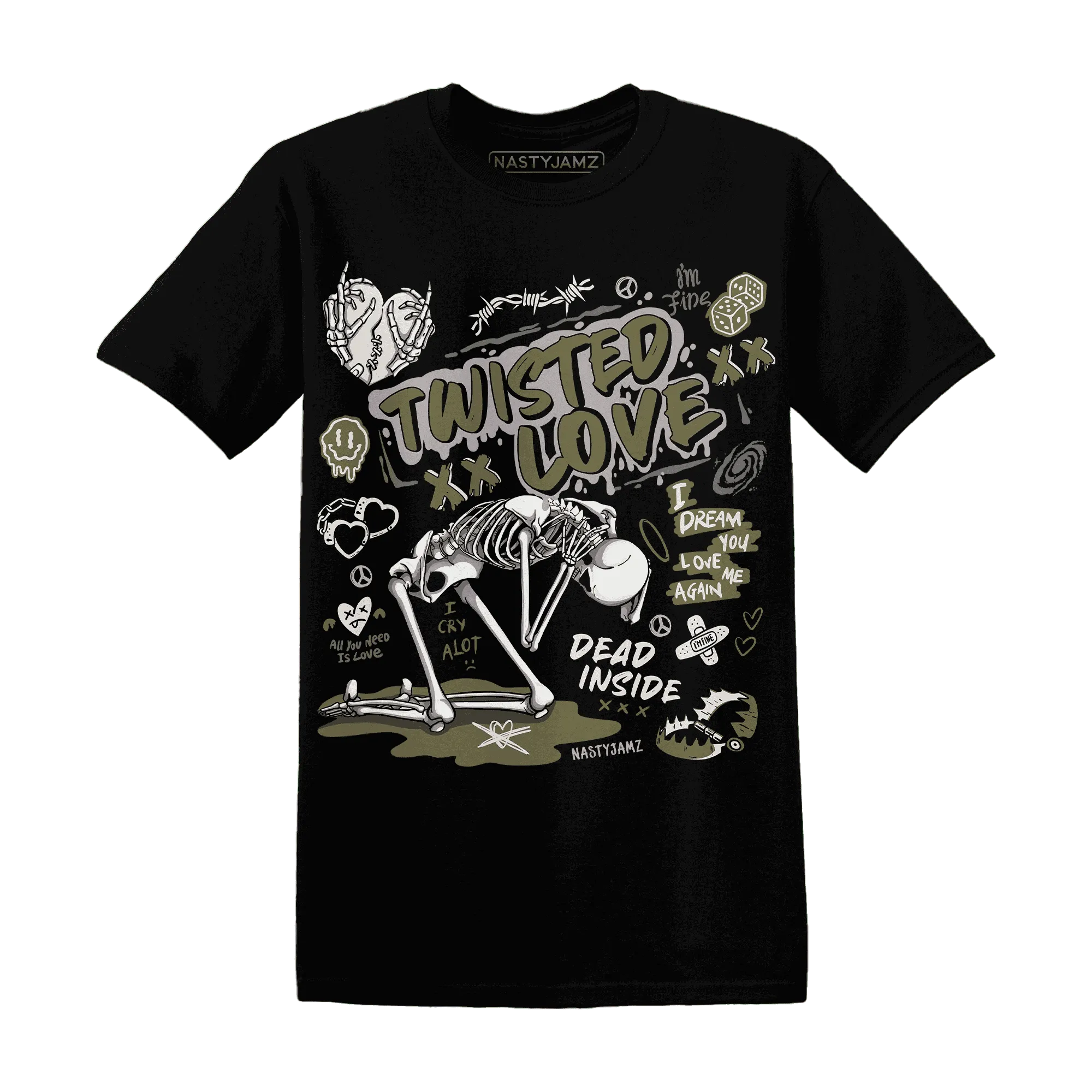 NastyJamz-Medium-Olive-1s-T-Shirt-Match-Twisted-Love