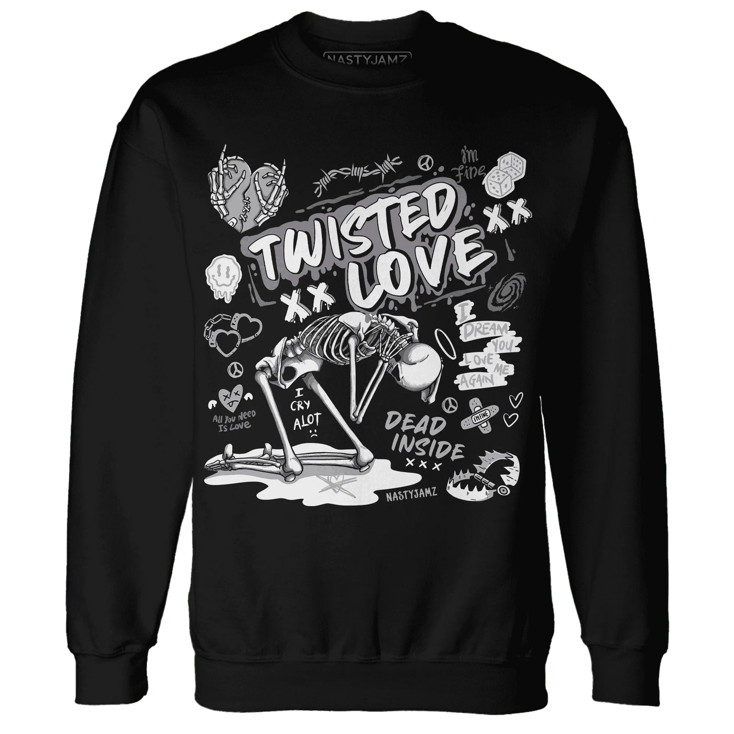 NastyJamz-Wolf-Grey-1s-Sweatshirt-Match-Twisted-Love