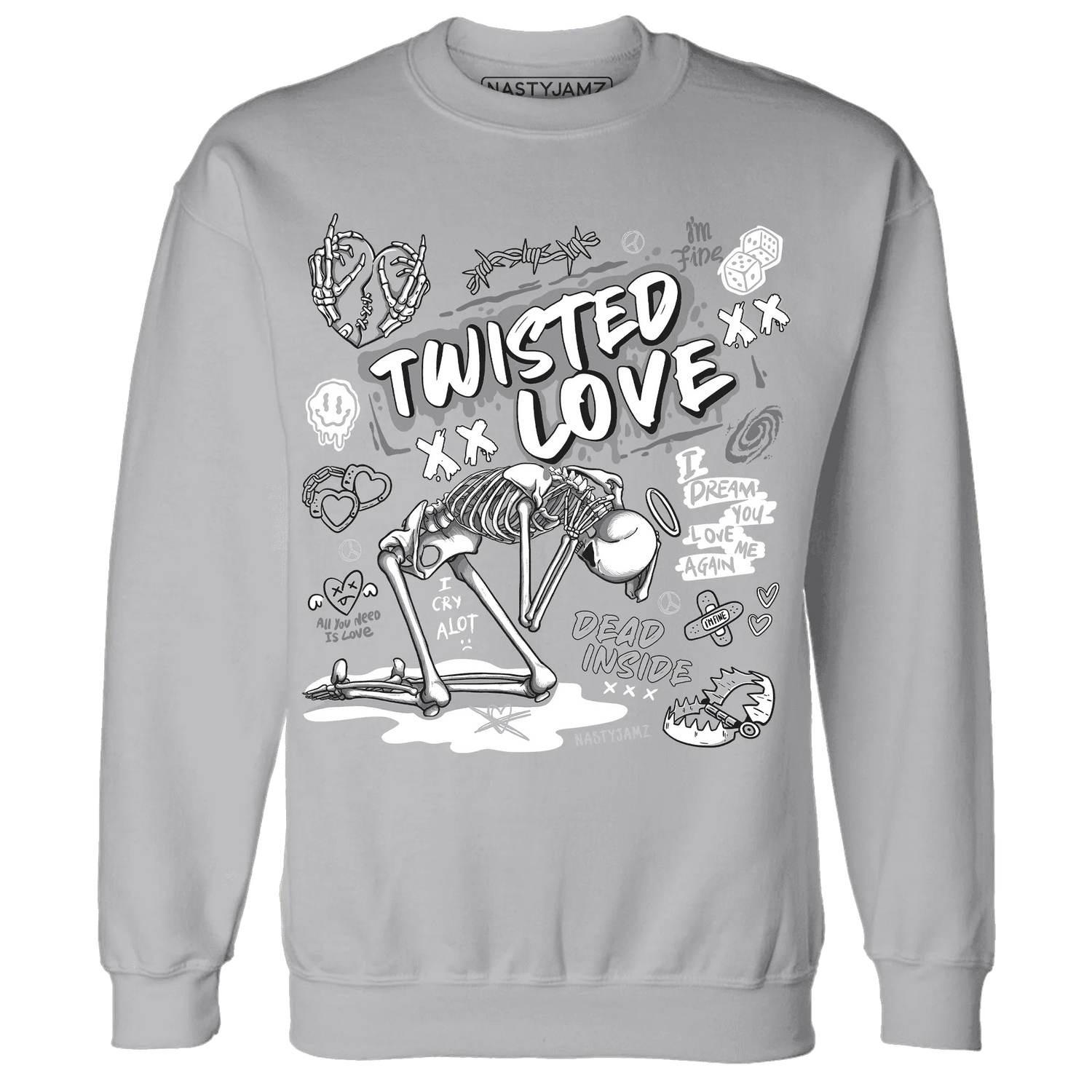 NastyJamz-Wolf-Grey-1s-Sweatshirt-Match-Twisted-Love