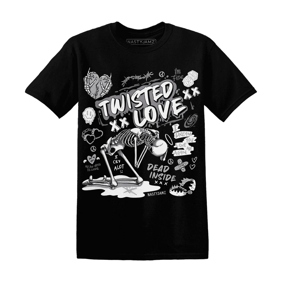 NastyJamz-Wolf-Grey-1s-T-Shirt-Match-Twisted-Love