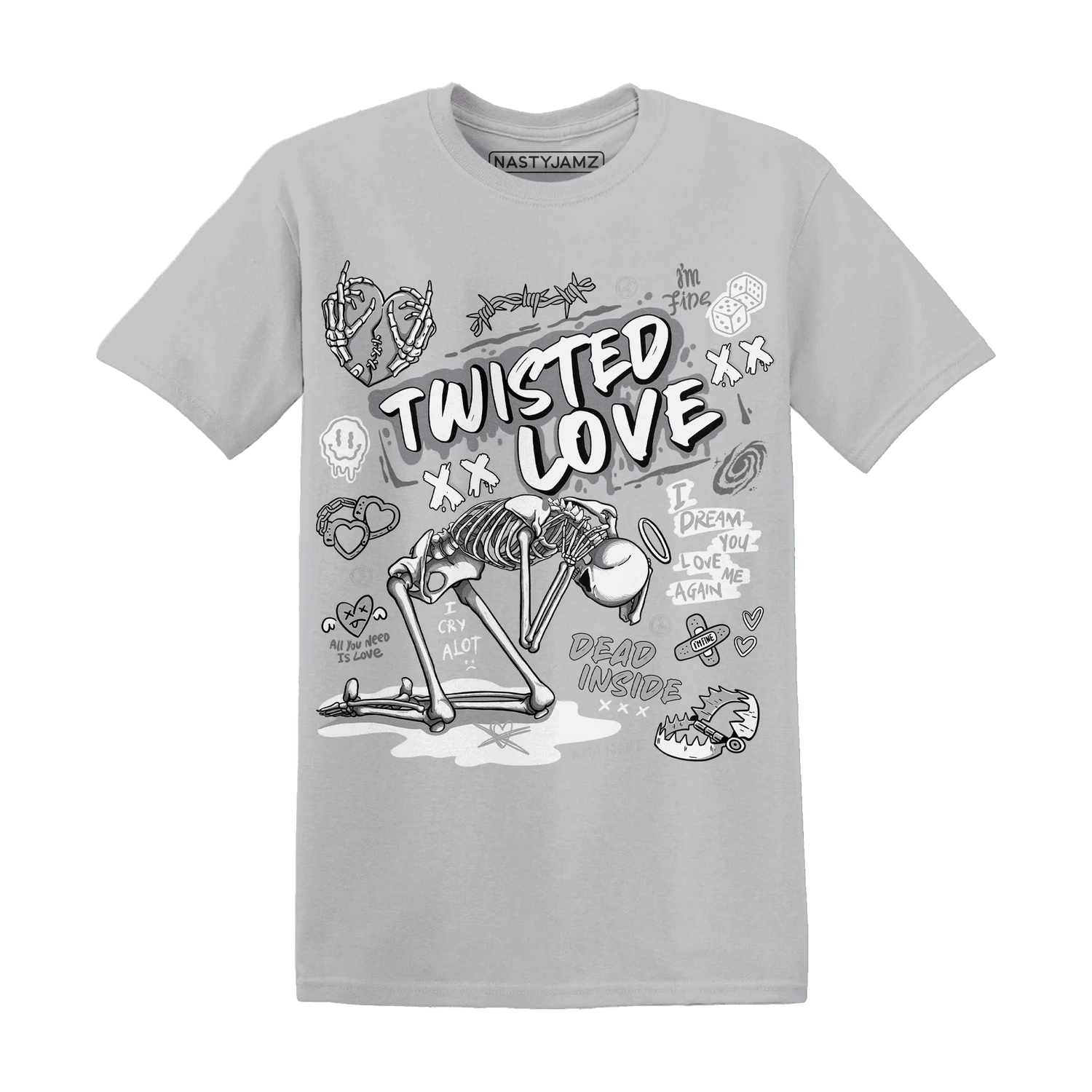NastyJamz-Wolf-Grey-1s-T-Shirt-Match-Twisted-Love