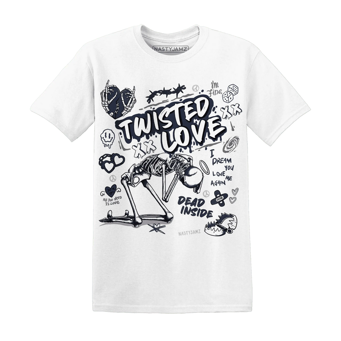 NastyJamz-White-Navy-6s-T-Shirt-Match-Twisted-Love