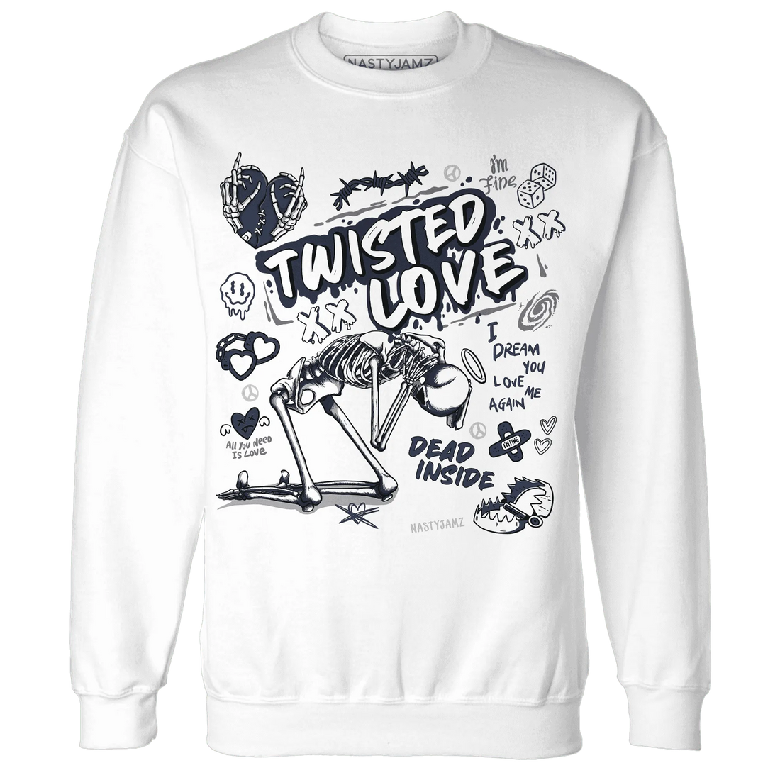 NastyJamz-White-Navy-6s-Sweatshirt-Match-Twisted-Love