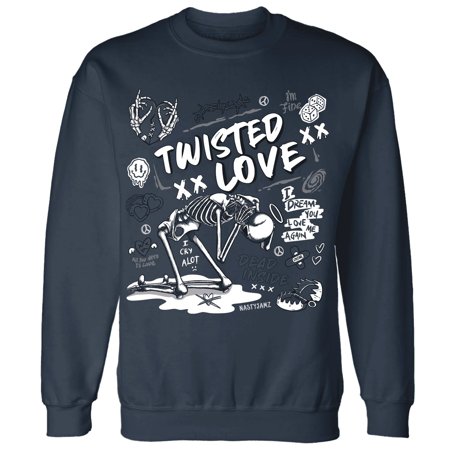 NastyJamz-White-Navy-6s-Sweatshirt-Match-Twisted-Love