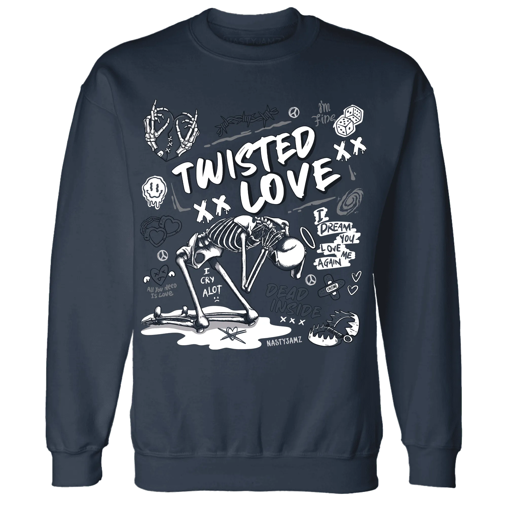 NastyJamz-White-Navy-6s-Sweatshirt-Match-Twisted-Love