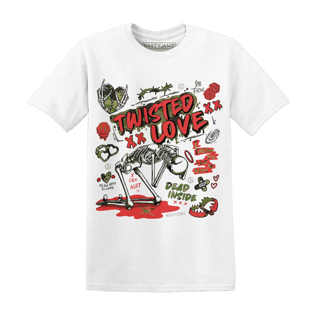 AM-90-Dark-Sage-Solar-Red-T-Shirt-Match-Twisted-Love