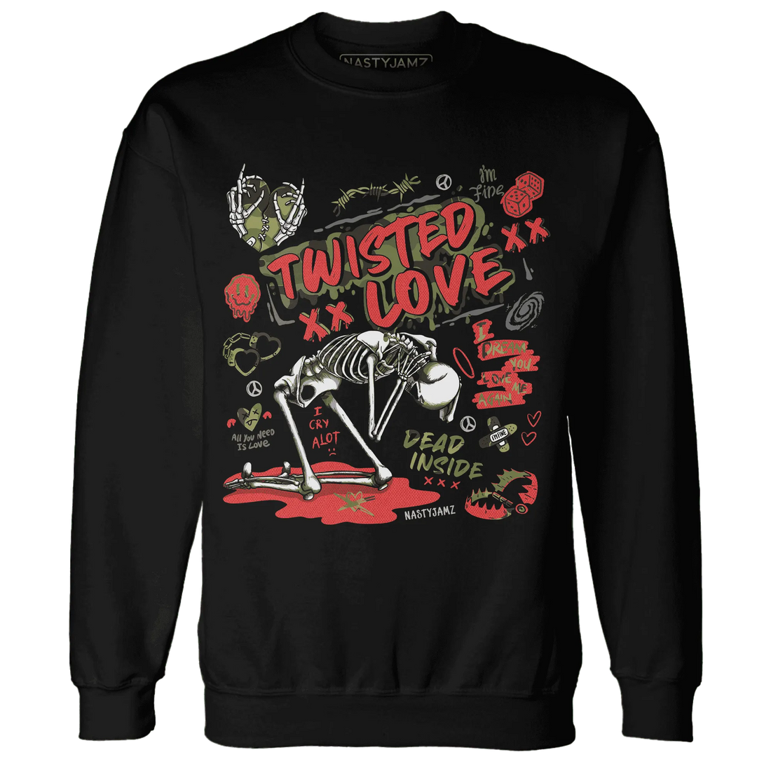 AM-90-Dark-Sage-Solar-Red-Sweatshirt-Match-Twisted-Love