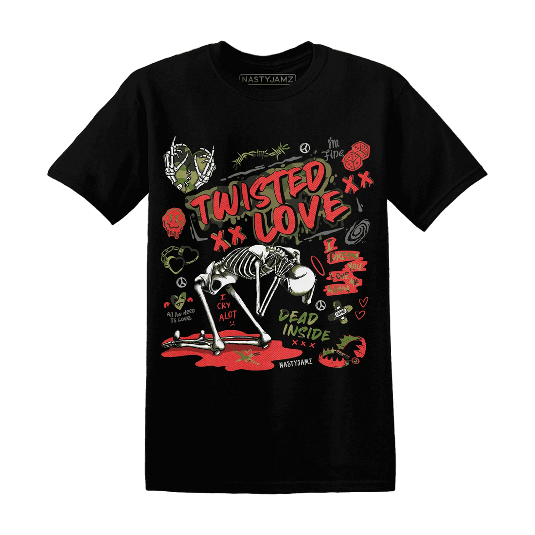 AM-90-Dark-Sage-Solar-Red-T-Shirt-Match-Twisted-Love