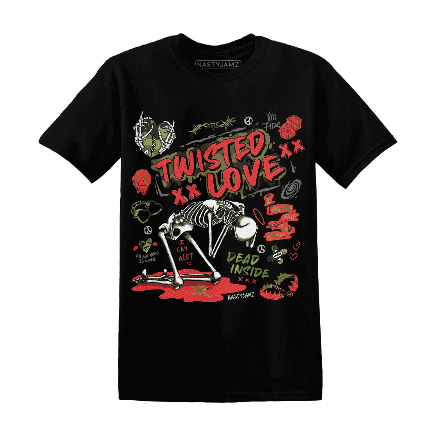 AM-90-Dark-Sage-Solar-Red-T-Shirt-Match-Twisted-Love