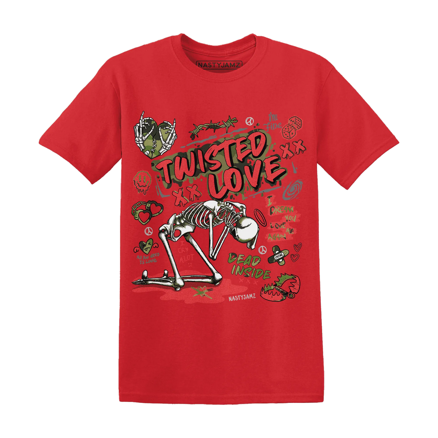AM-90-Dark-Sage-Solar-Red-T-Shirt-Match-Twisted-Love