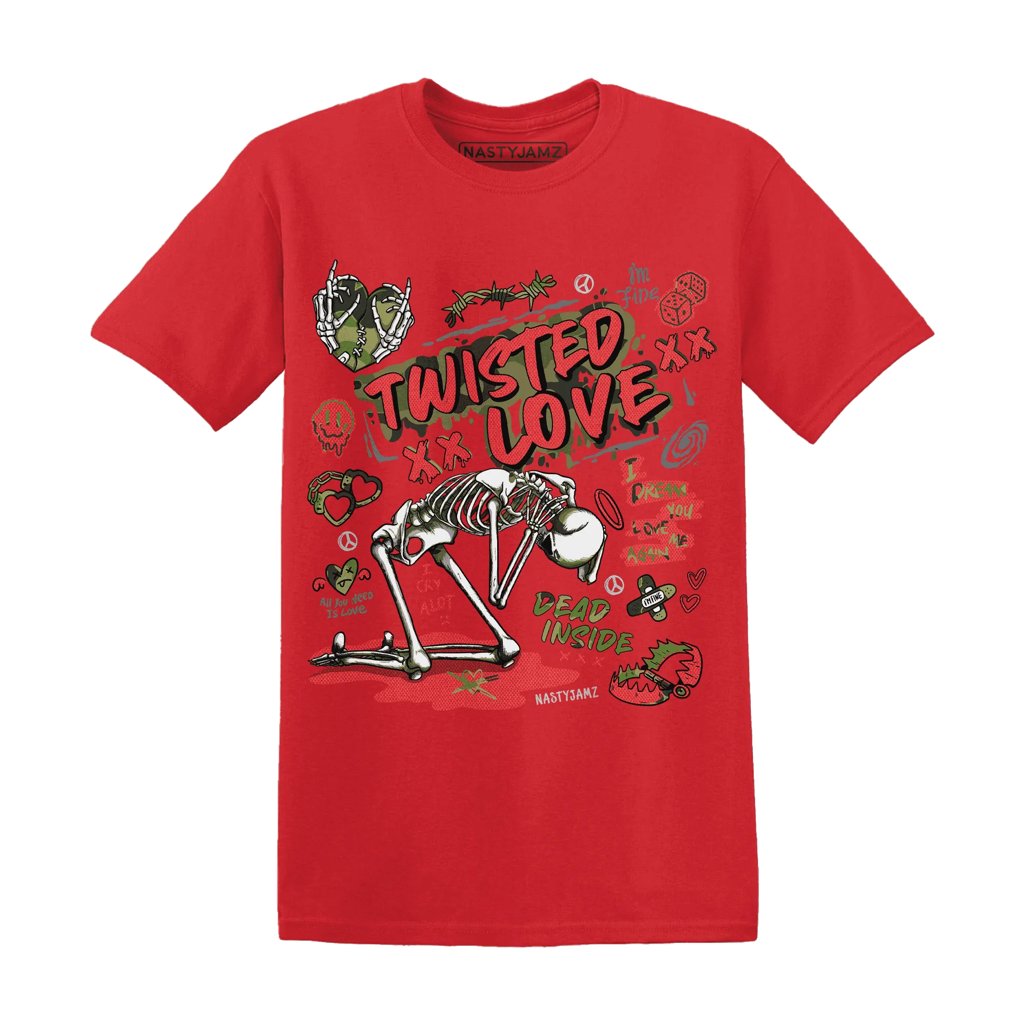 AM-90-Dark-Sage-Solar-Red-T-Shirt-Match-Twisted-Love