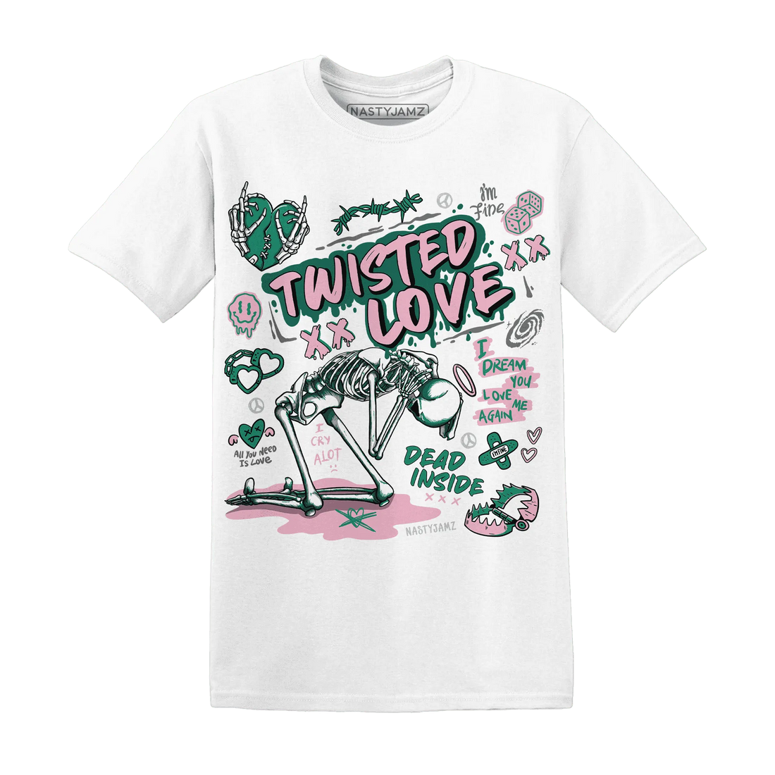 NastyJamz-Dunk-Pink-Malachite-Medium-Soft-Low-Sail-T-Shirt-Match-Twisted-Love